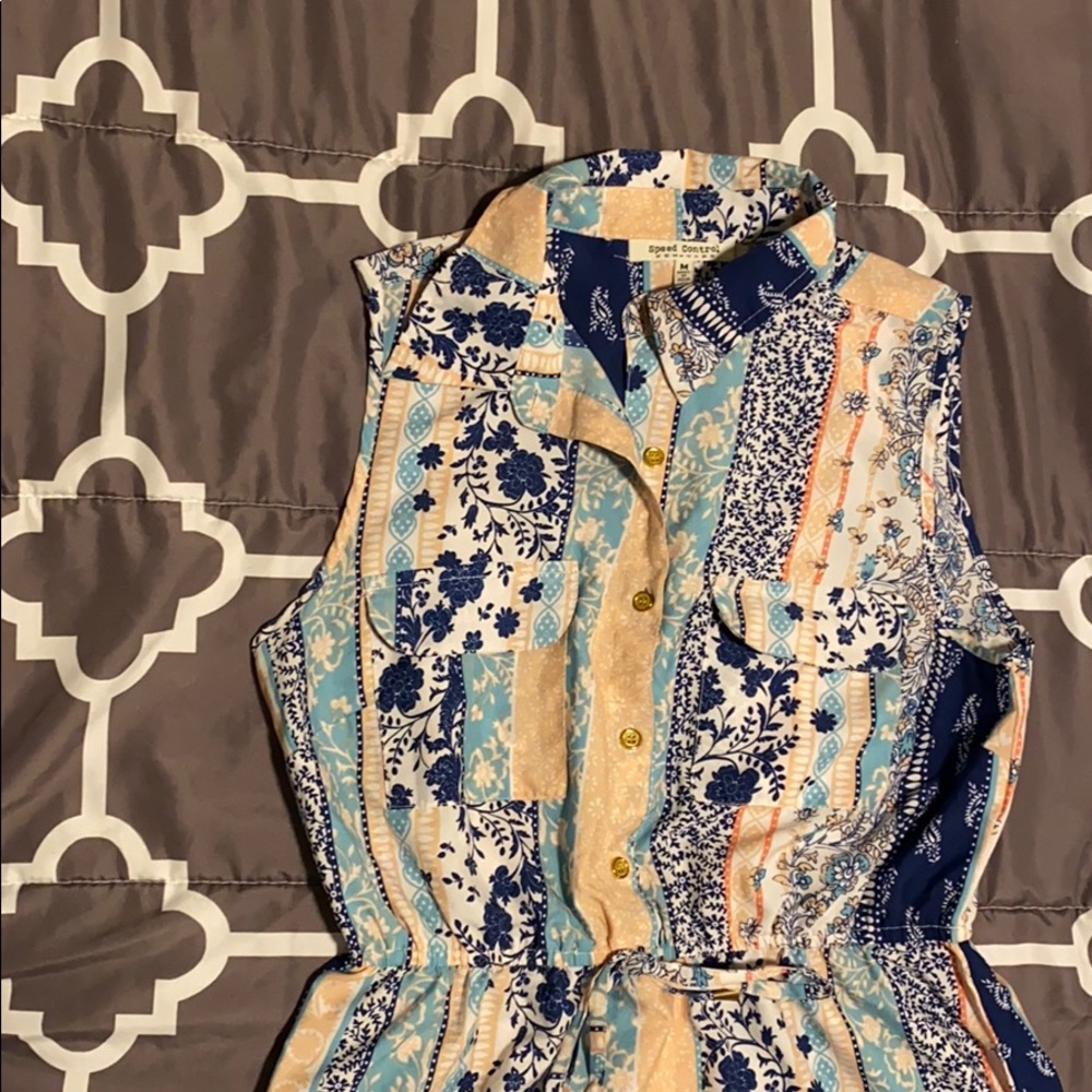 A multicolored dress